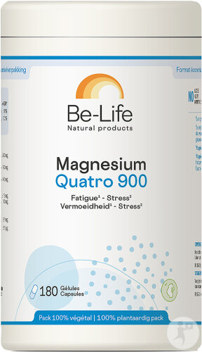 Be-Life Magnésium Quatro 900 Complément Alimentaire 180 Gélules