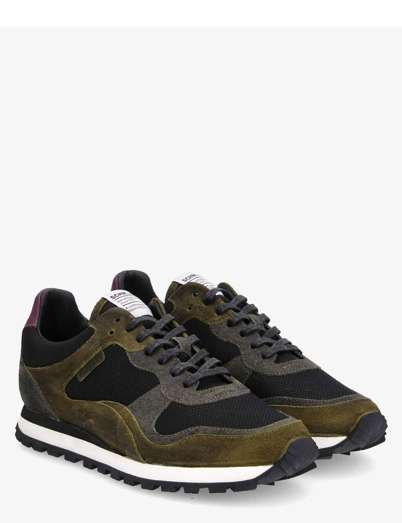 SCHMOOVE BASKETS TRAX RUNNER OLIVE NOIR