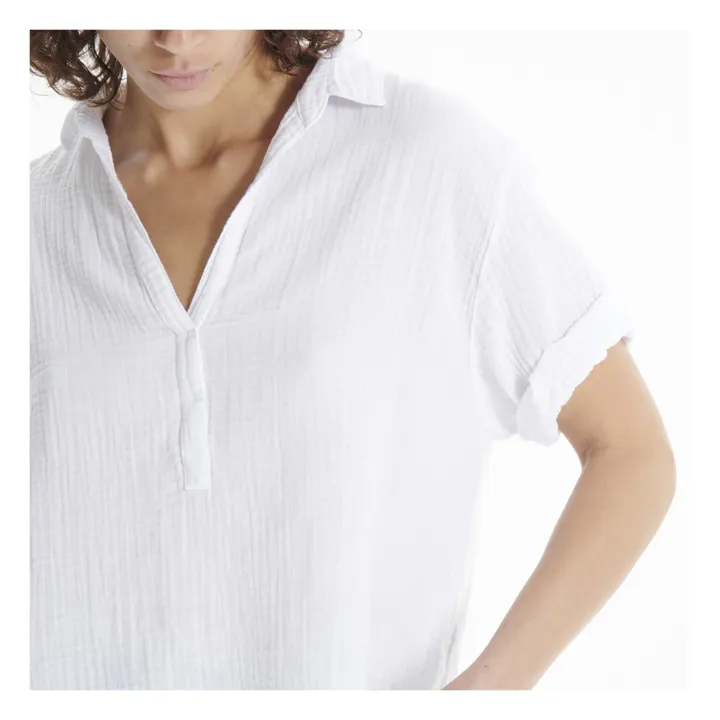 Xirena Blouse Cruz Gaze de Coton | Blanc