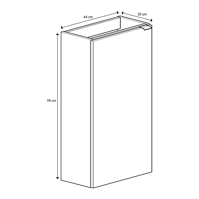 Meuble lave mains à poser GoodHome Imandra gris taupé L.44 x H.79 cm