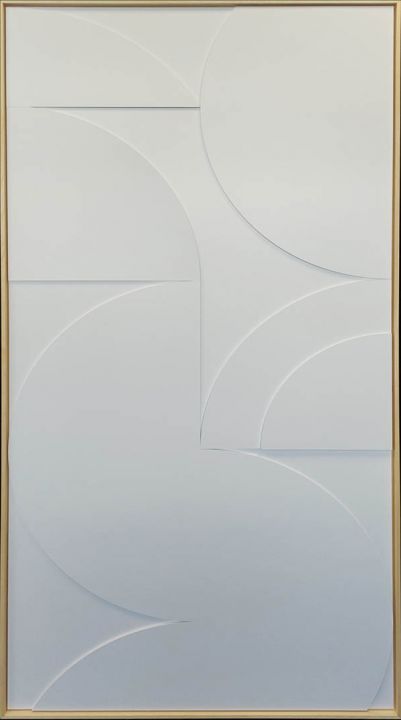 Schilderij Formes Géométriques (blanke relieflijst)B98 x H198 cm