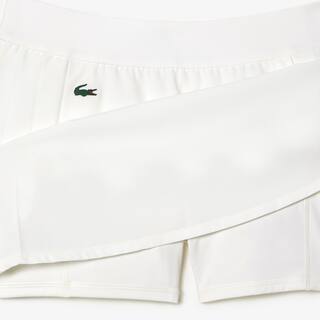 Jupe femme Golf Lacoste SPORT avec shorty intégré ultra-dry Robes & Jupes - Blanc - Lacoste - Femme