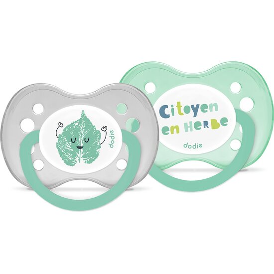 Lot de 2 sucettes Anatomiques   Aléatoire        6 mois +   de               Dodie