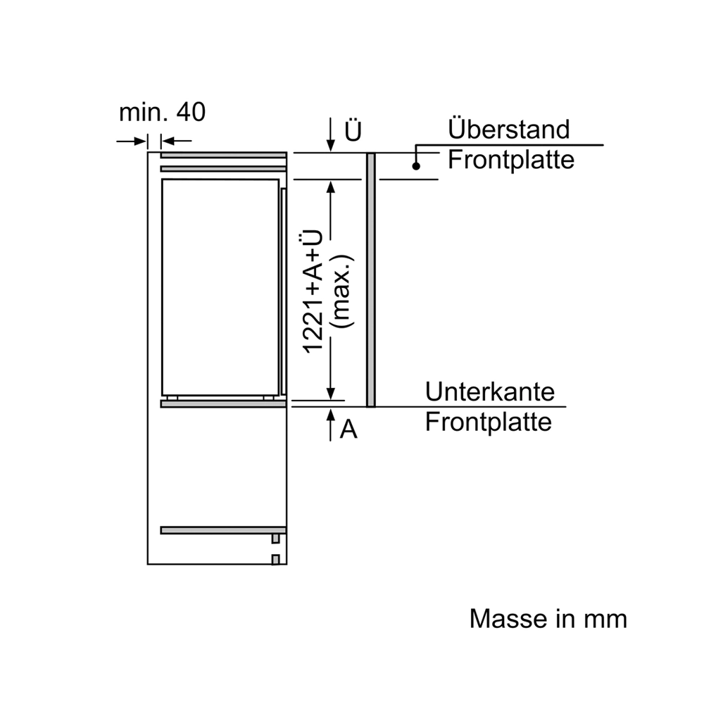 Siemens KI42LACD1H Einbau-Kühlschrank mit Gefrierfach 187 Liter