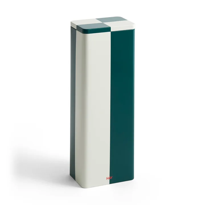 HAY - Tin Container slim, grün / off-white