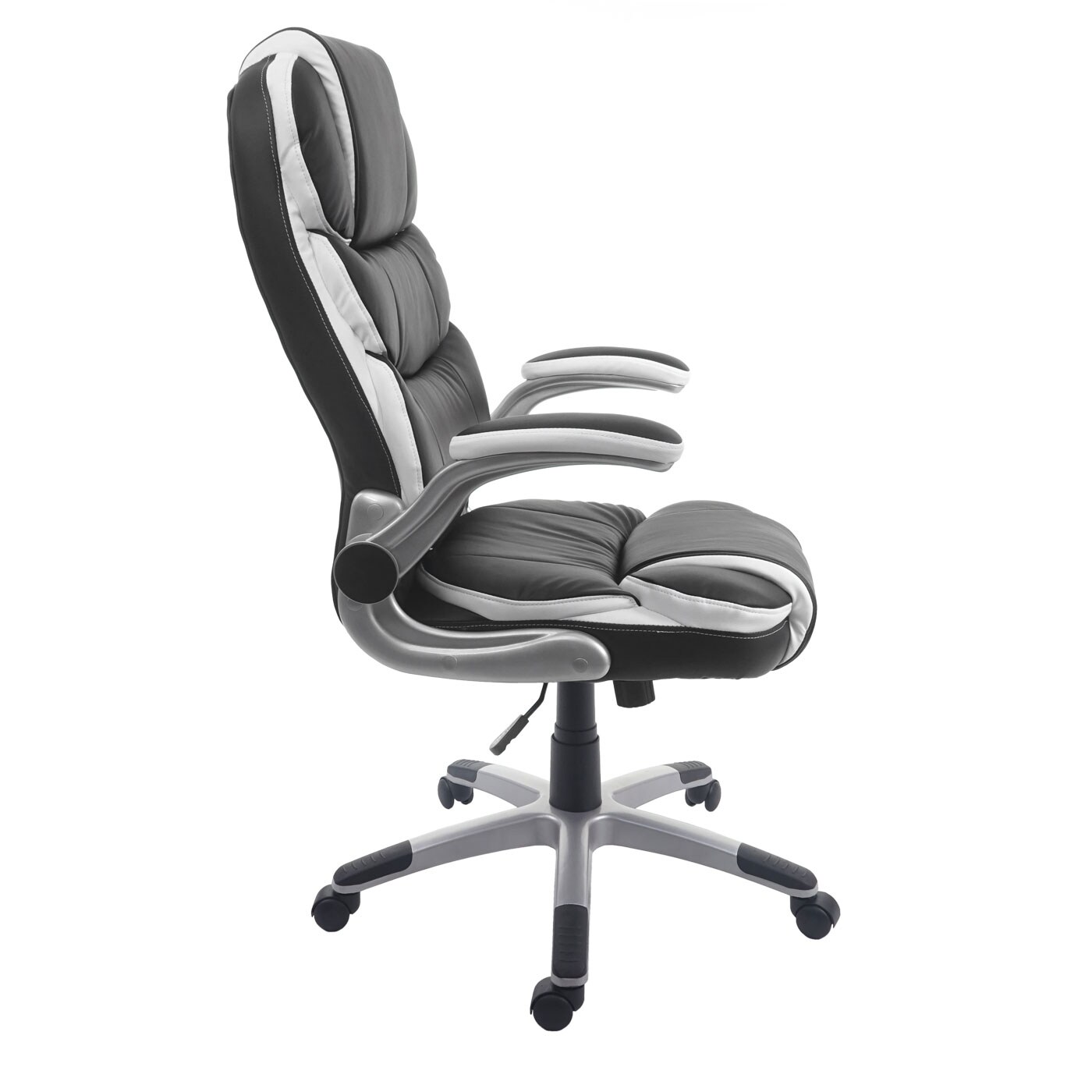 Bürostuhl MCW-F80, Schreibtischstuhl Chefsessel Drehstuhl, Kunstleder ~ schwarz