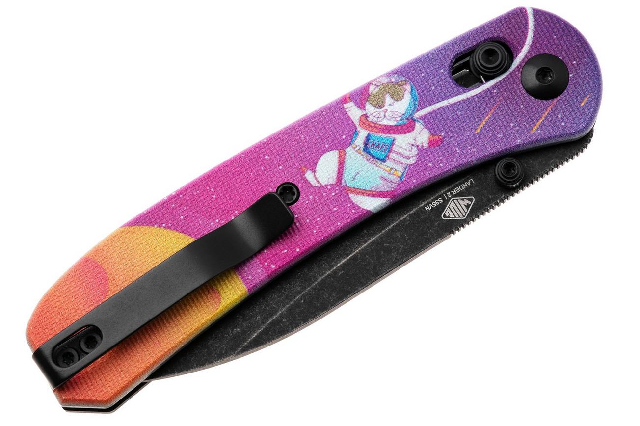 KNAFS Lander 2, KNAFS-00501 Blackwashed S35VN, Kitty Cosmo Crew G10, zakmes