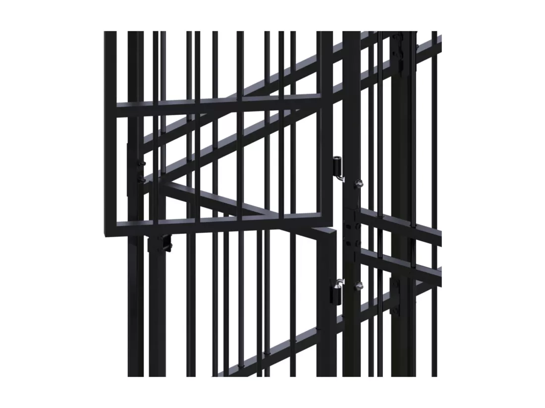 Chenil cage enclos pac noire 480 x 384 x 200 cm 02_0041805