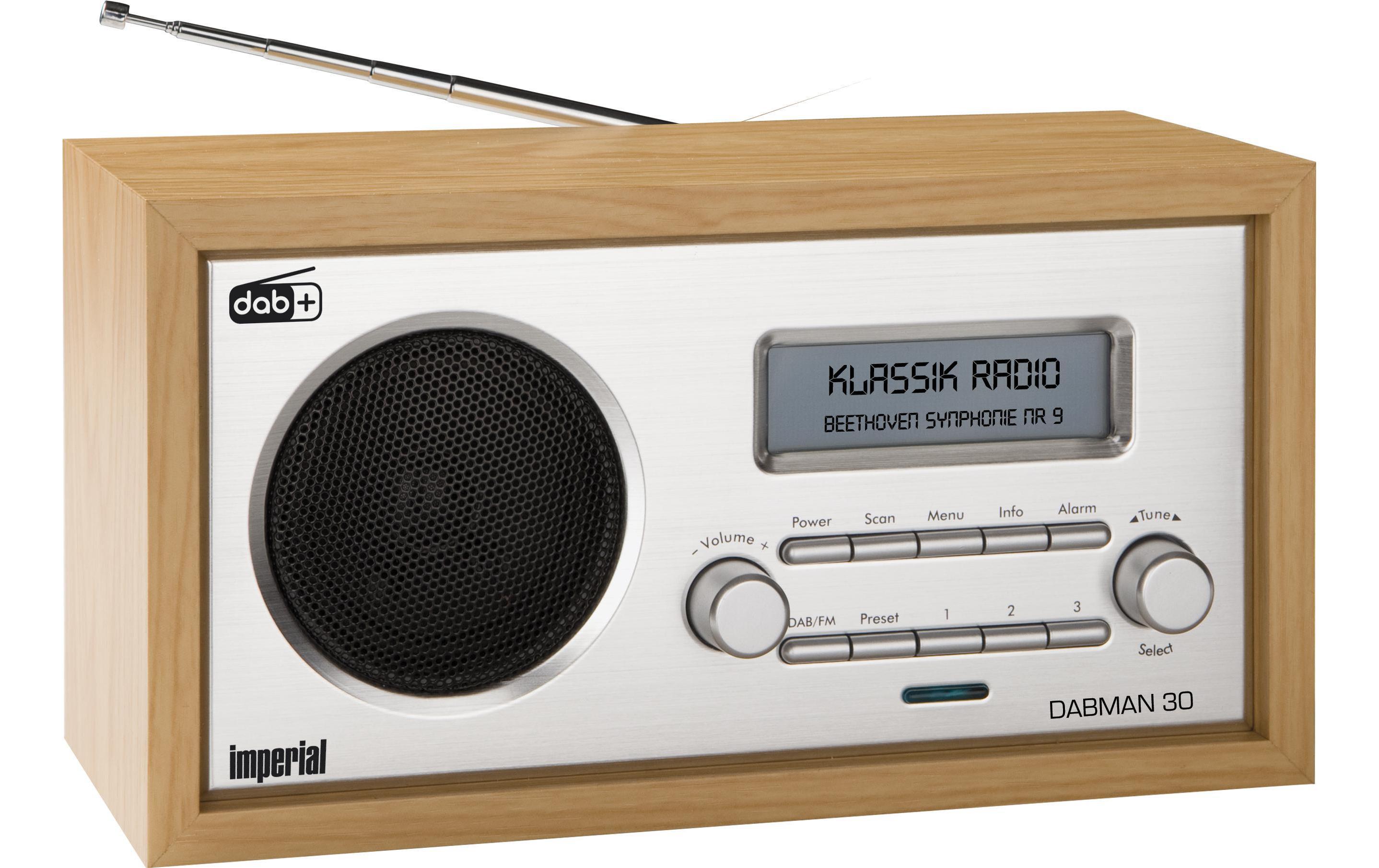 DAB+ Radio Dabman 30 BraunDAB+-Radio im Retro-Design