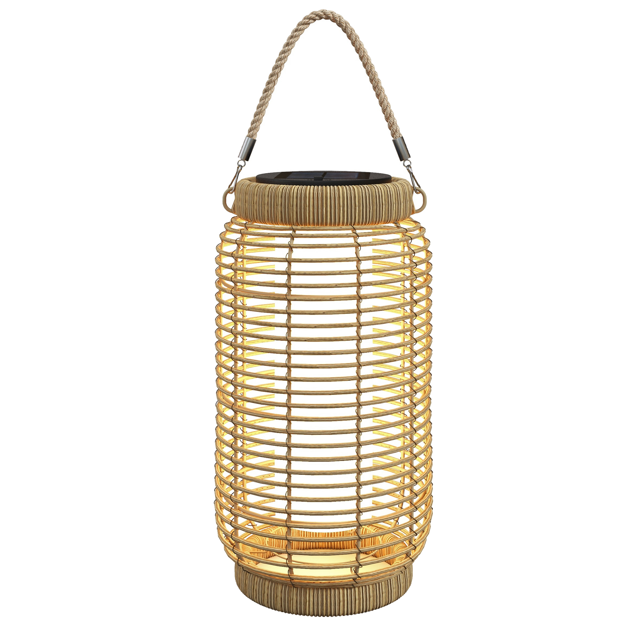 Luminária de vime Outsunny cor areia