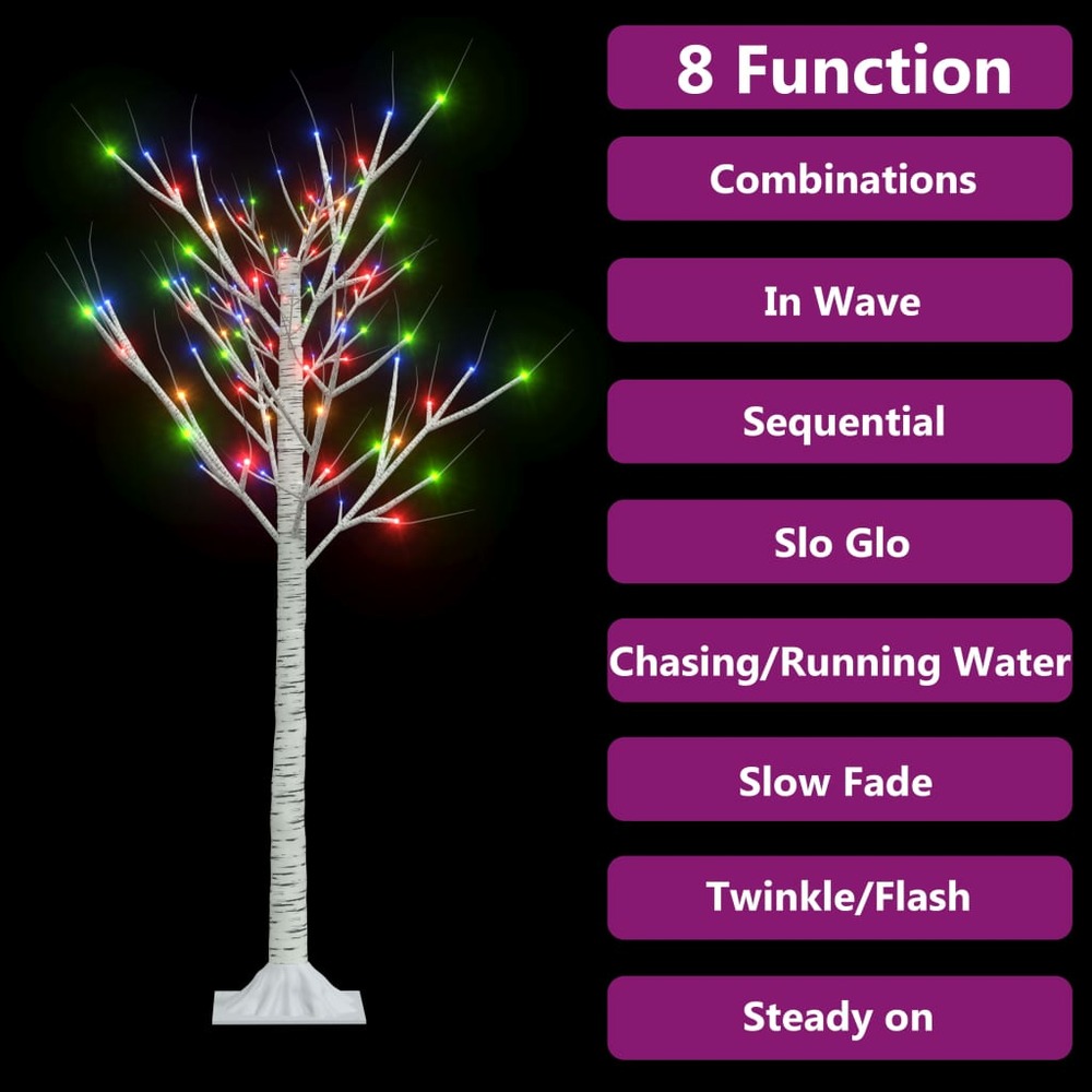 Sapin de noël 120 led colorées saule 1,2 m int/ext