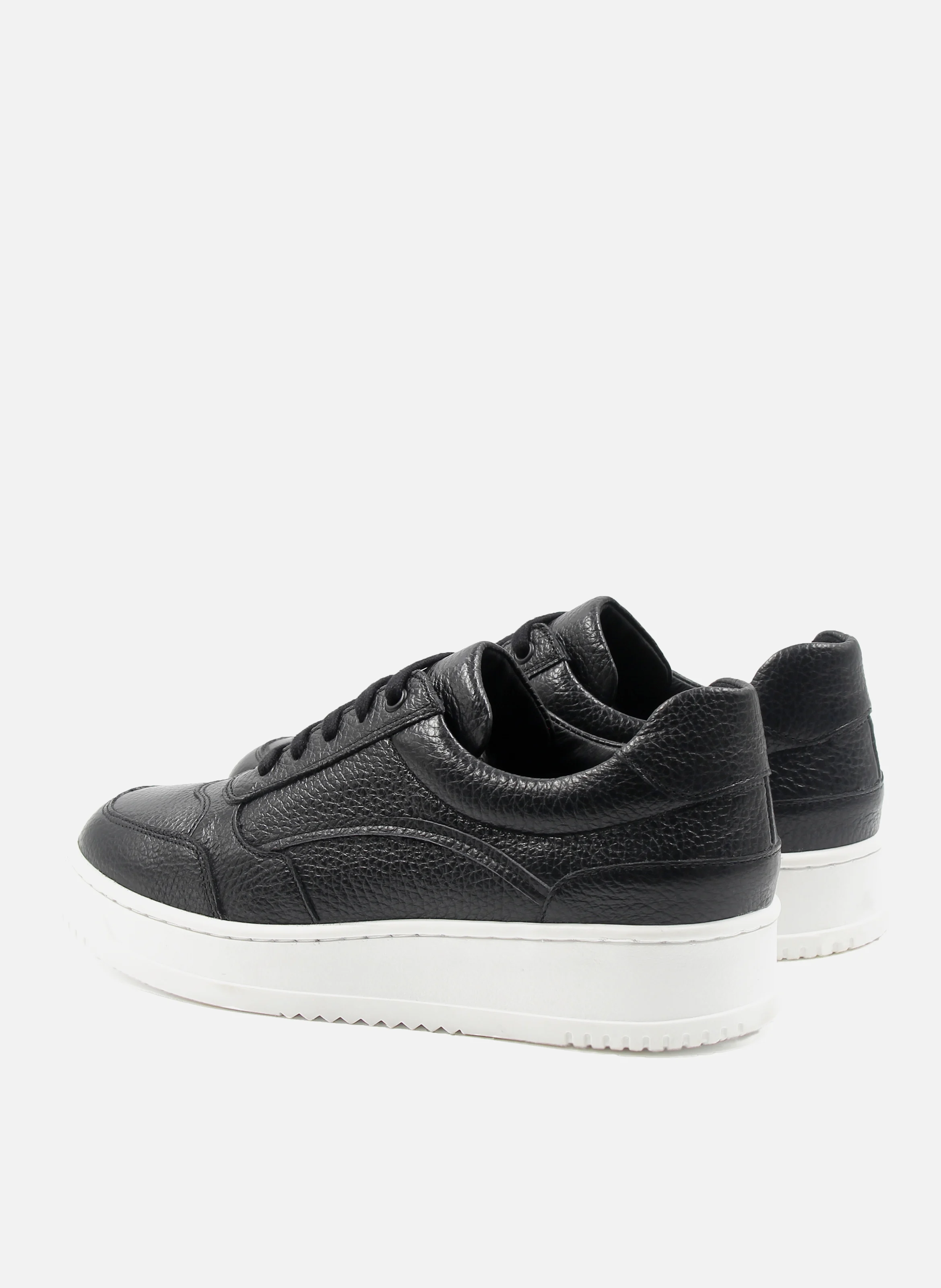 Baskets vintage cuir grainé | Noir