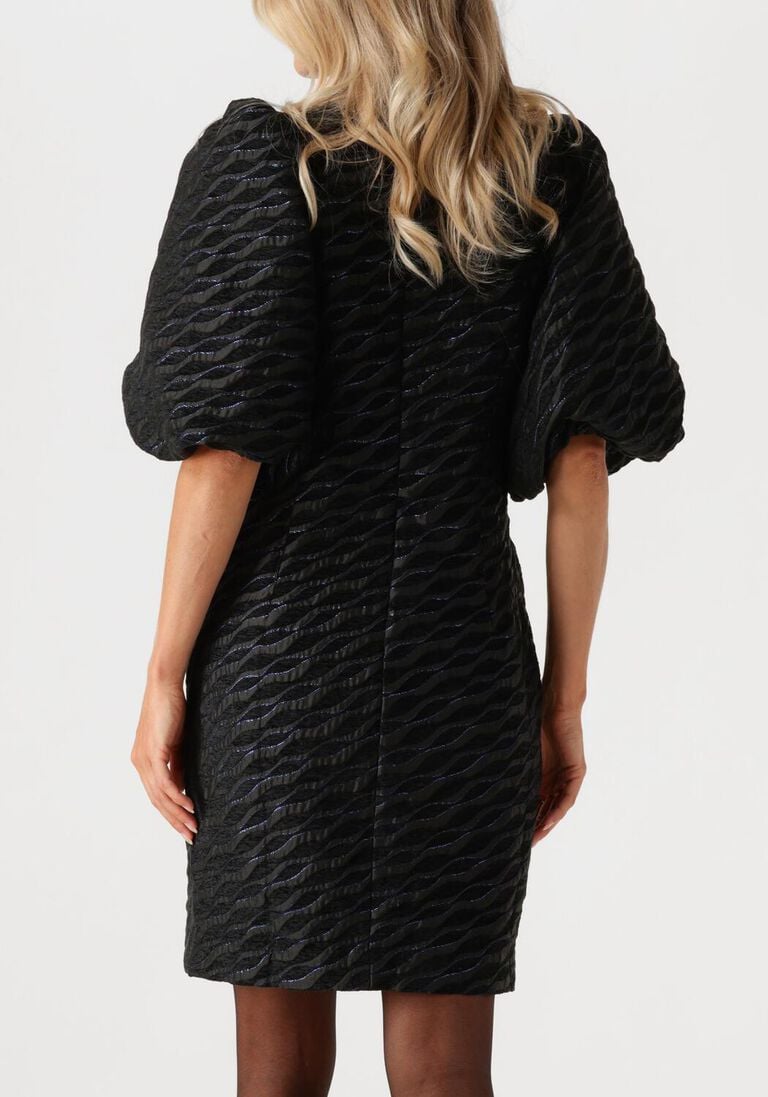 zwarte co'couture mini jurk zebra cc flock dress