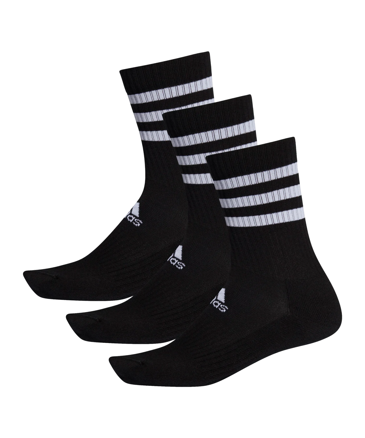 adidas 3S Performance Crew Socken 3er Pack Schwarz