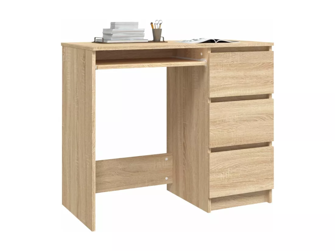 Bureau Chêne sonoma 90x45x76 cm Aggloméré