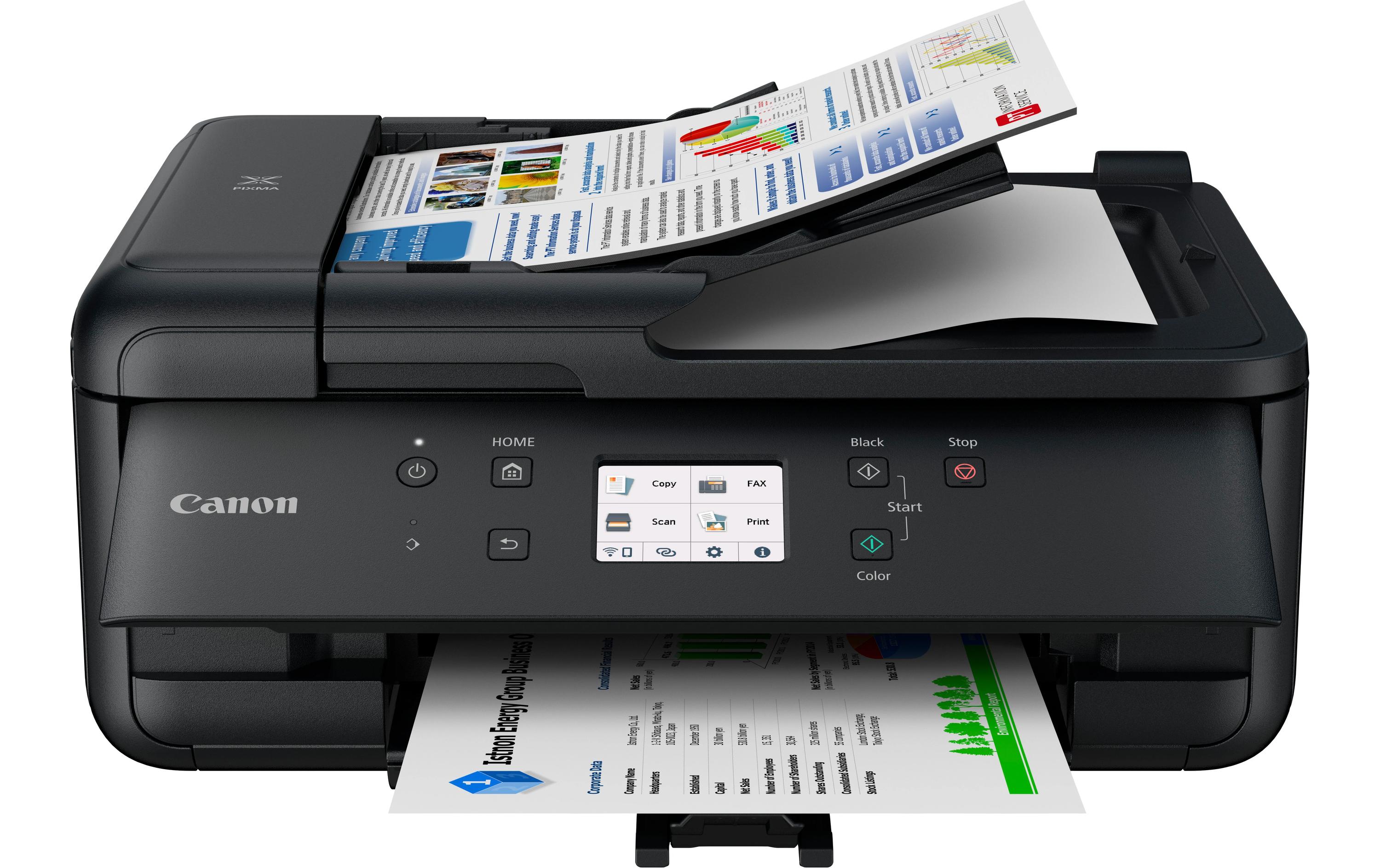 Multifunktionsdrucker PIXMA TR7650<br>4-in-1-Multifunktionssystem mit 5 separate Tintenpatronen