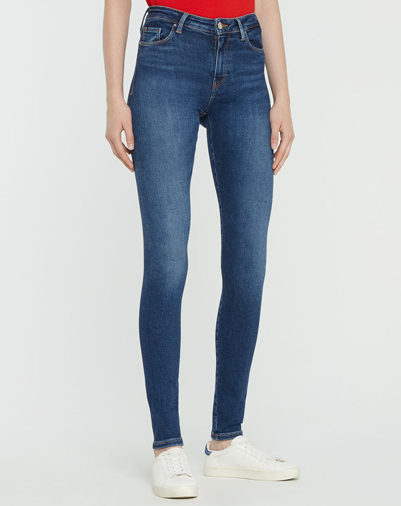 Tommy Hilfiger Jean Skinny High Flex Seaml Como Rw Oda bleu