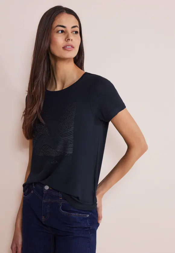Steinchen Print Shirt - deep blue