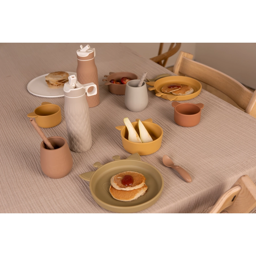nuuroo Geschirrset Lykke Giraffe 4-teilig Chocolate Malt