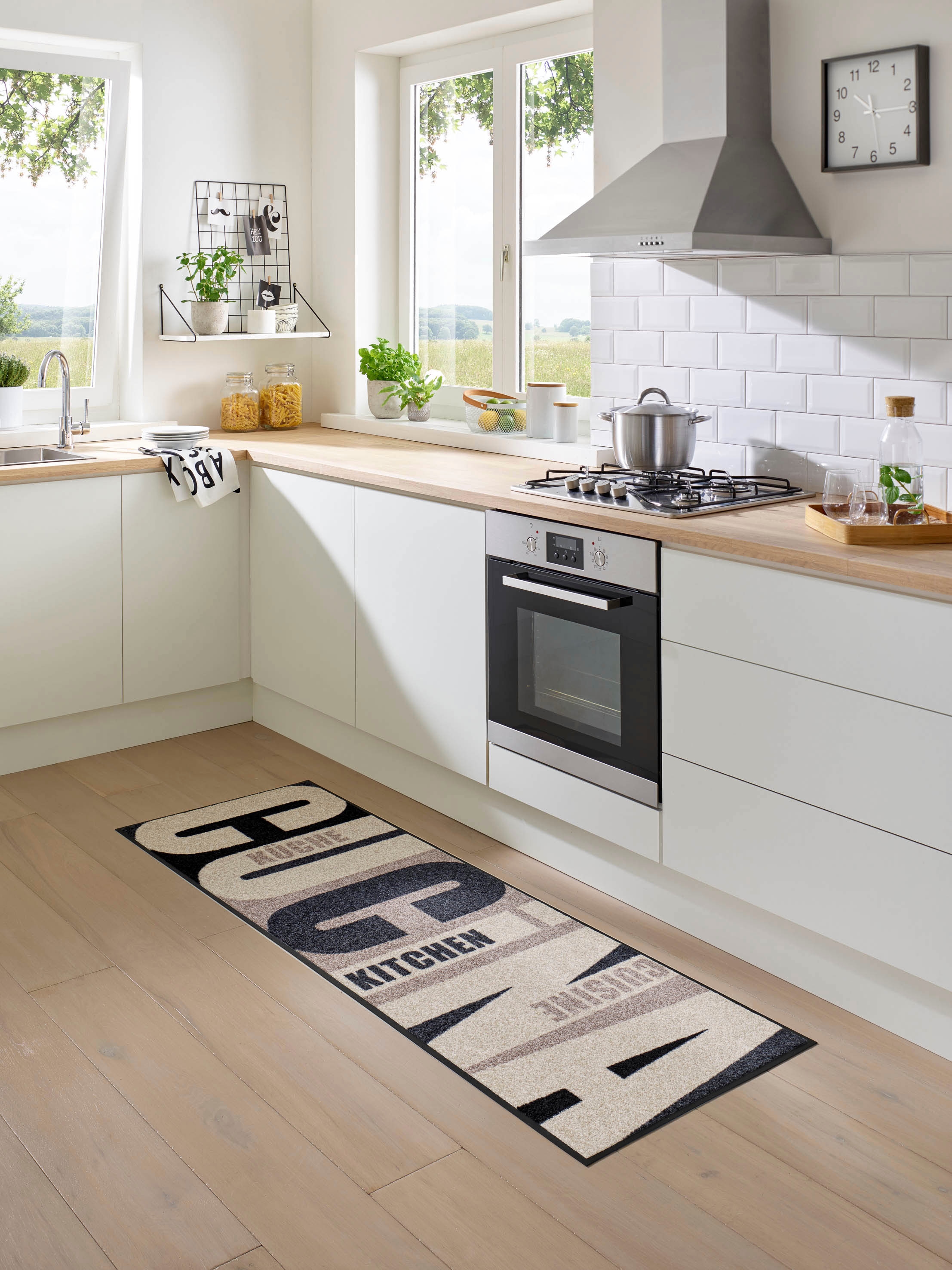 wash+dry by Kleen-Tex Küchenläufer »Cucina pura« rechteckig 7 mm Höhe mit Spruch, In- und Outdoor geeignet, waschbar, Küche