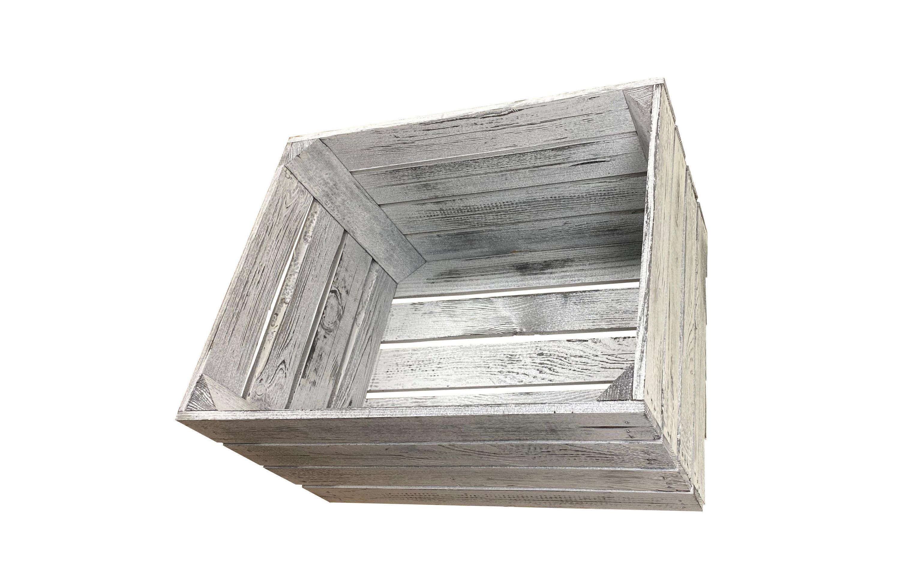 Holzharasse Vintage Shabby Weiss 40 x 50 cmObstharasse Vintage