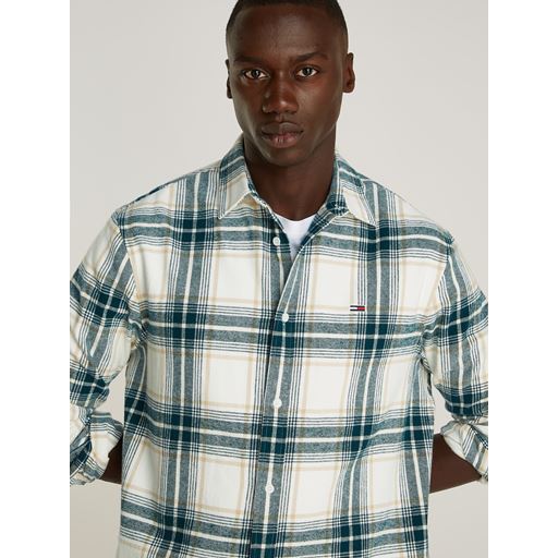 Tommy Jeans Check Flannel Skjorte, Ancient White Check, L