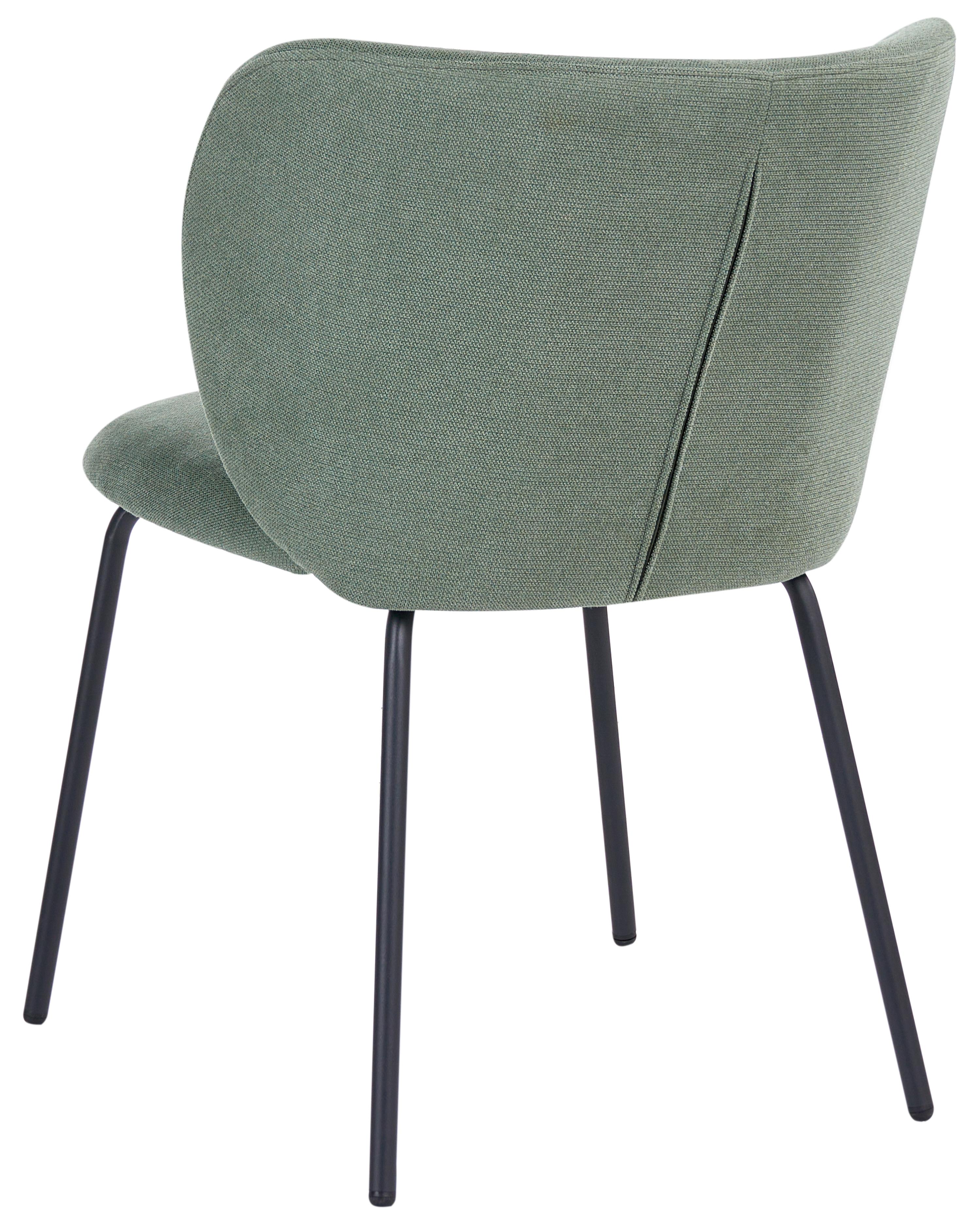 Set van 2 eetkamerstoelen CALERA Stof Lichtgroen