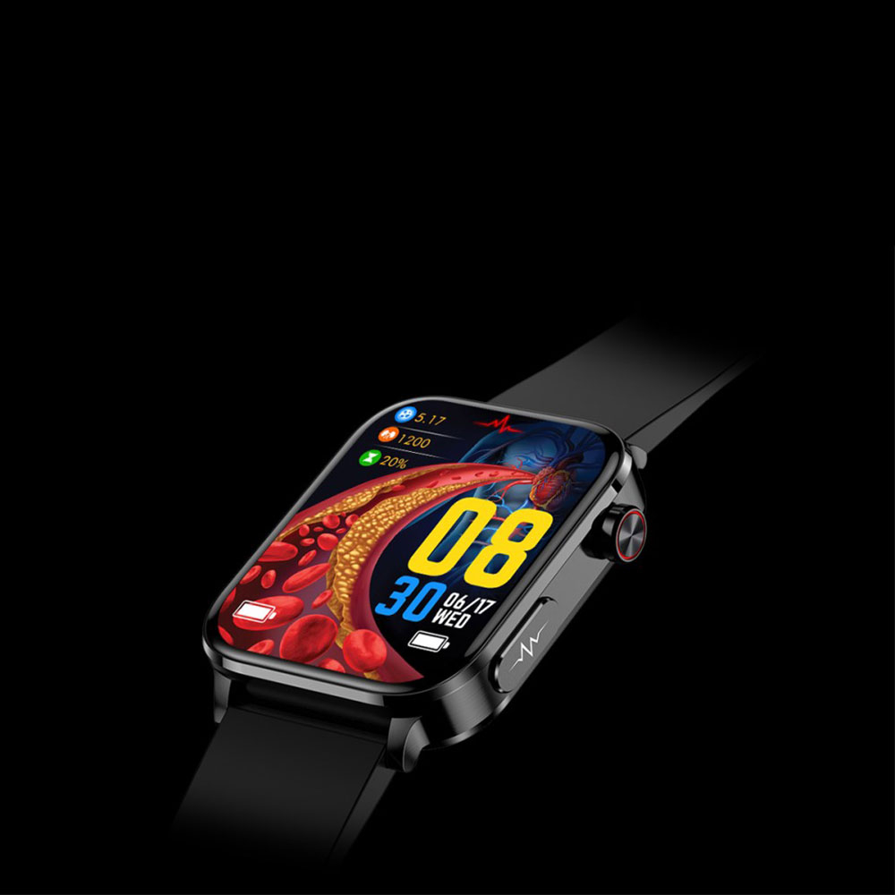 Fitness Tracker Smart Watch mit Herzfrequenz- / Körperfettmessung   EKG Funktion und 1.96