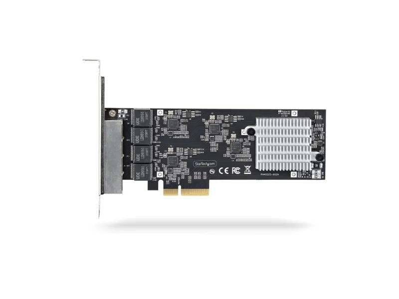 StarTech.com 4-Port 2.5Gbps NBASE-T PCIe Network Card, Intel I225-V Chip, Quad Port Computer Network Card, Multi-Gigabit NIC, PCI Express Server LAN Card, Desktop Ethernet Interface Card, PCI Express 2.0 (PR42GI-NETWORK-CARD) - Netværksadapter - PCIe