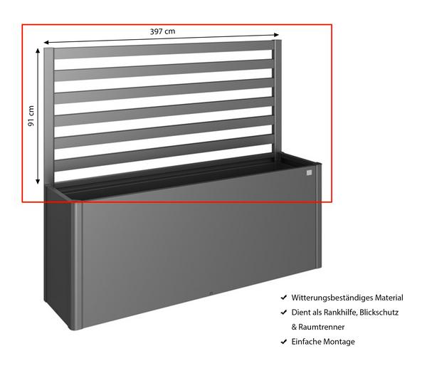 Biohort Metall-Rankgitter für HochBeet 4x1,
