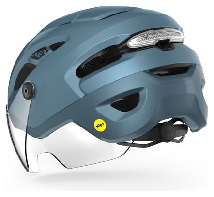 Casque MET Intercity Mips Bleu Metallic Mat