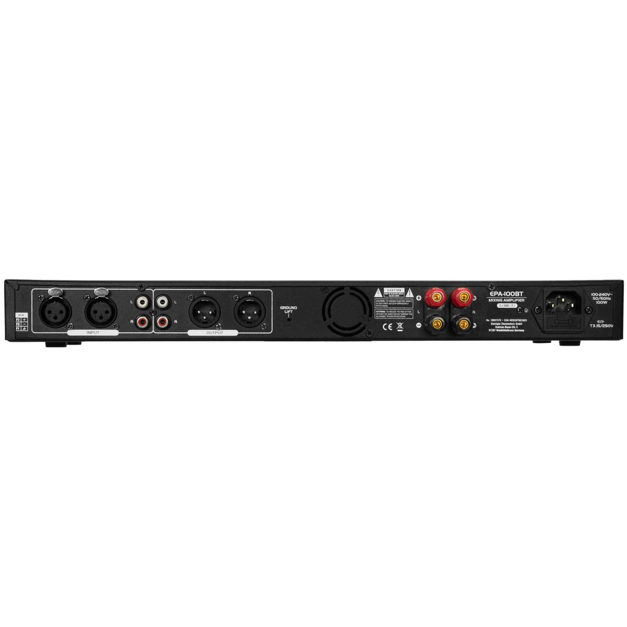 Omnitronic EPA-100BT rackmixer/versterker met audio speler