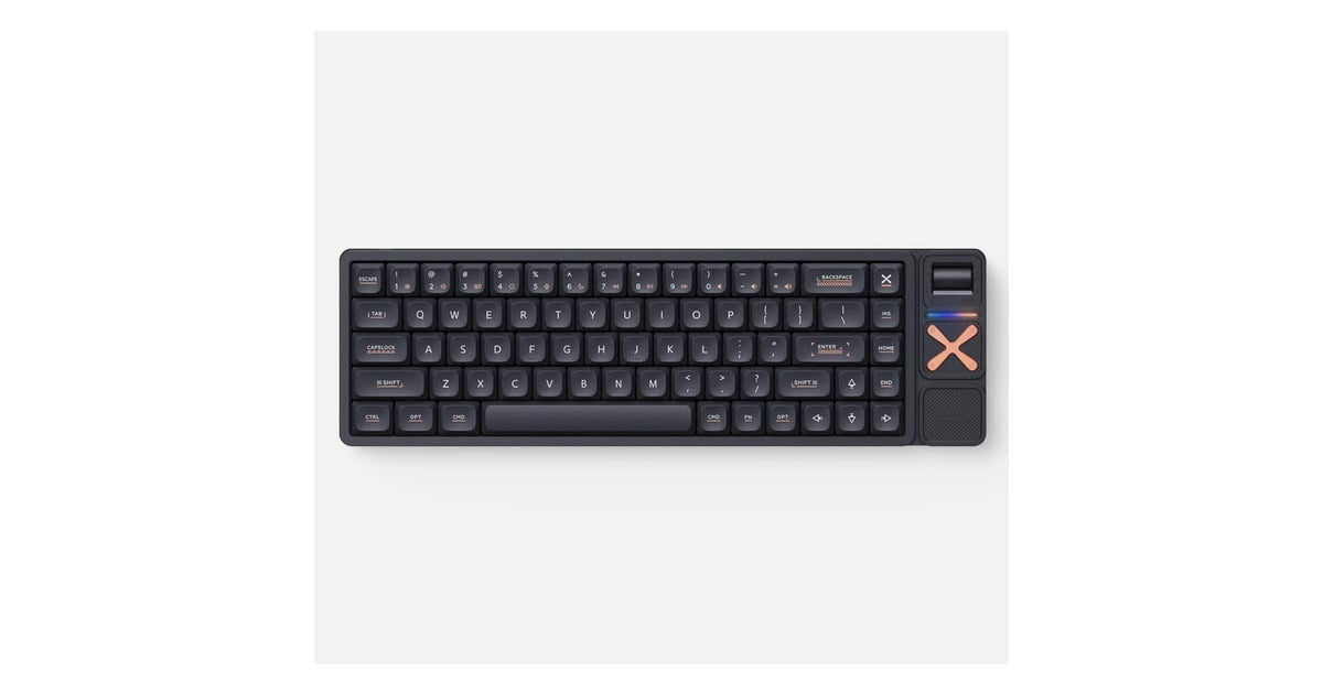 IqunixMagi65 Pro Shadow Black, gaming toetsenbord  (Zwart, US lay-out, IQUNIX Gold Red, RGB leds, 65%, Hot-swappable, PBT, 2.4GHz | Bluetooth 5.1 | USB-C)