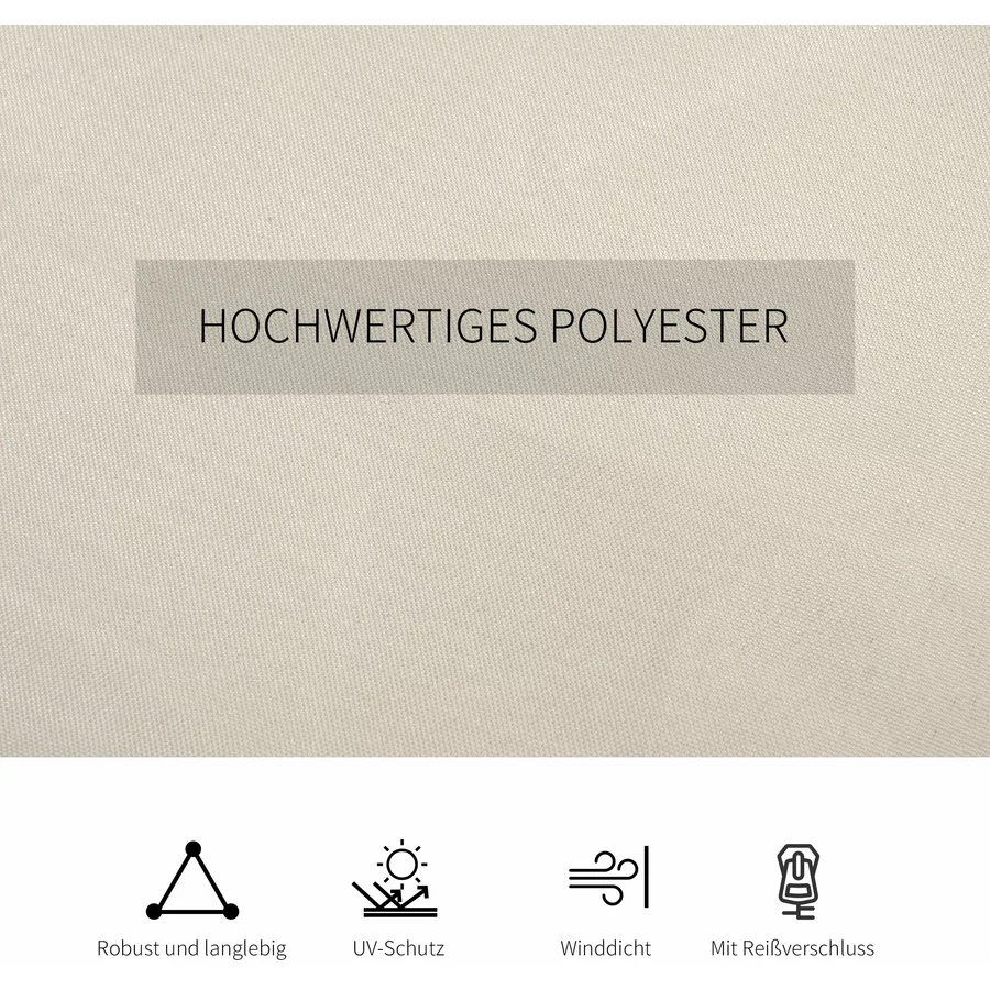 Outsunny Seitenwände mit Doppelseitigem Reißverschluss beige