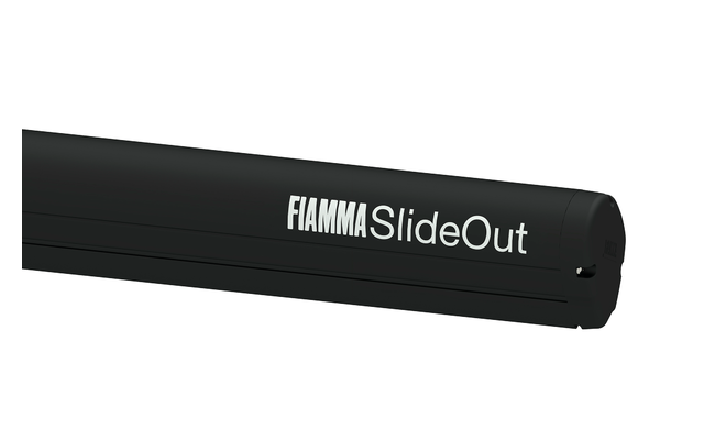 Fiamma Slide Out Wandmarkise für mobile Fahrzeugwände (Deep Black / Royal Grey)