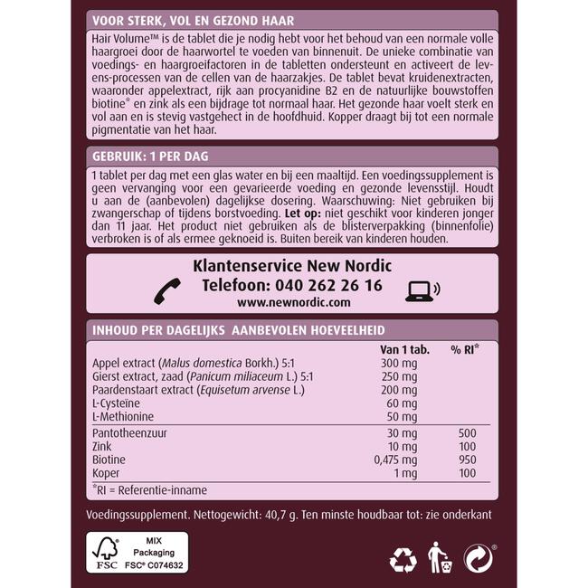 New Nordic Hair Volume Tabletten