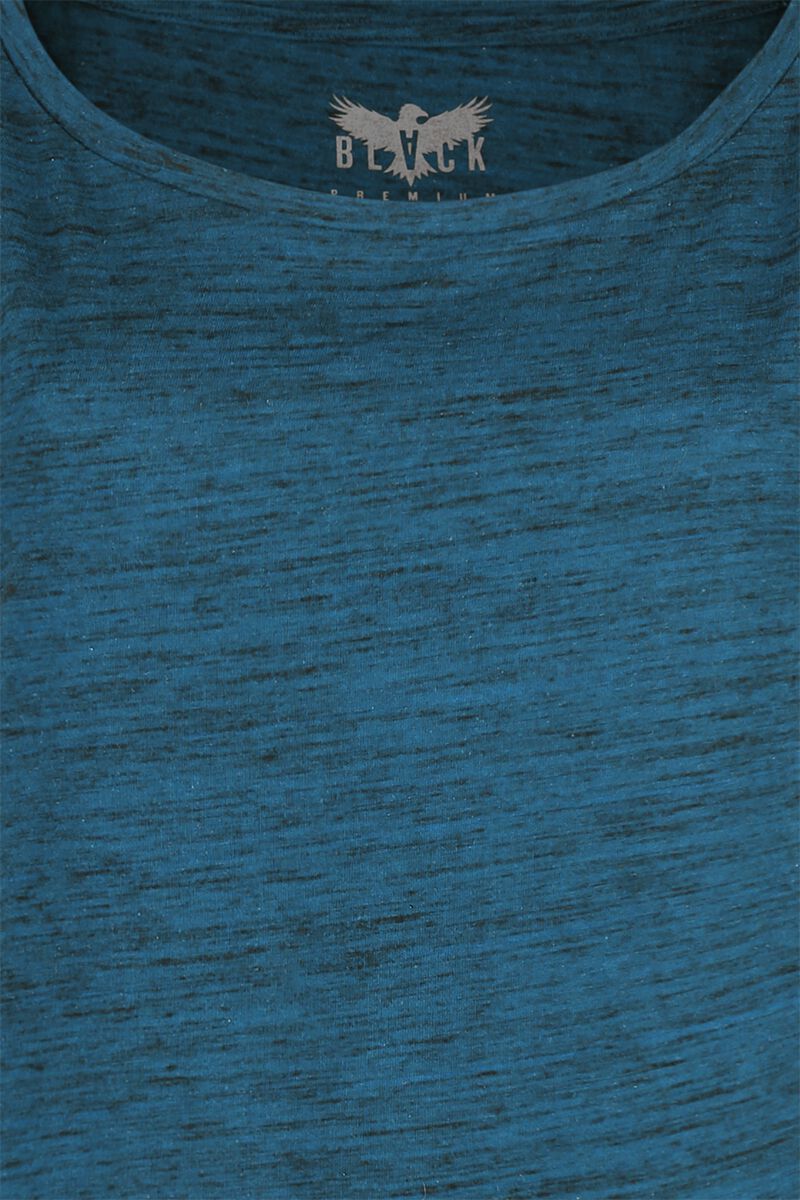 T-Shirt Bleu Chiné | Black Premium by EMP T-Shirt Manches courtes