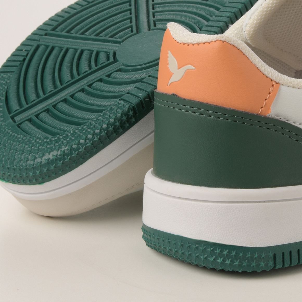 Jonas Nielsen Kinder Sneaker mit Farbteilern dunkelgrün / weiss / hellgrün