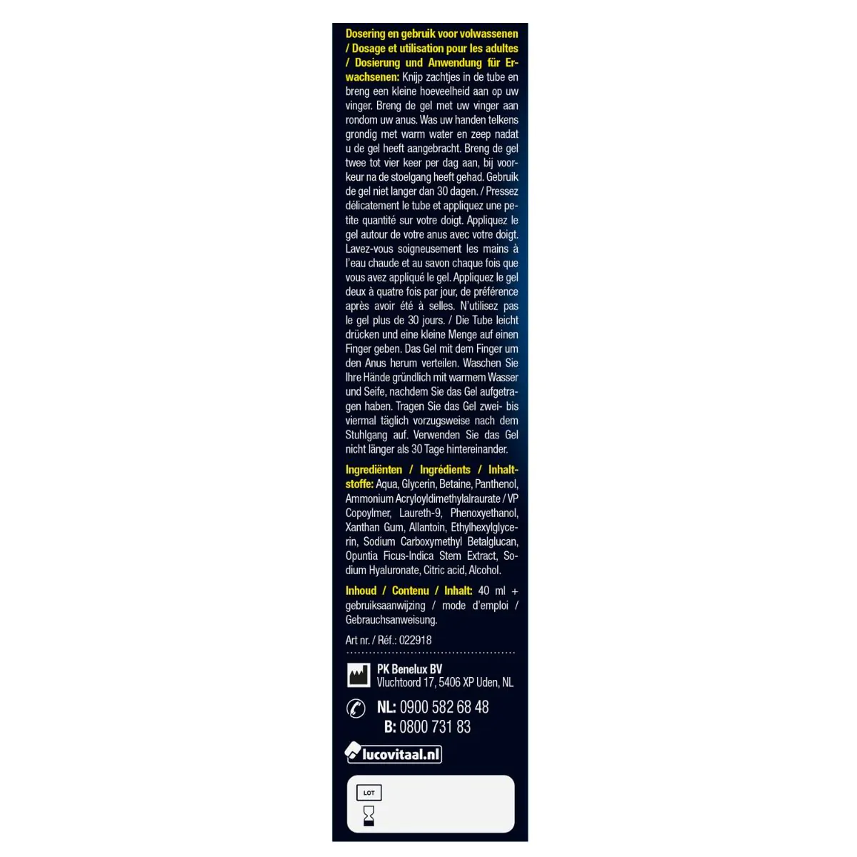 Aambeien gel CE 40 ml