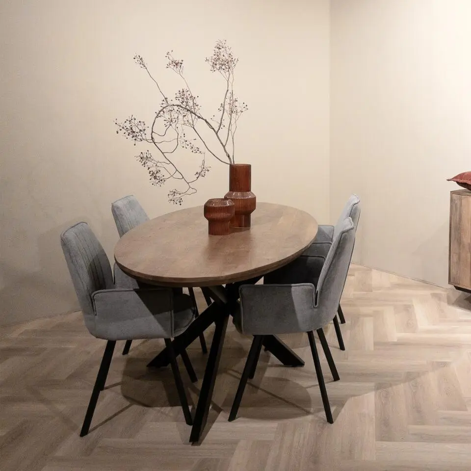 Eettafel Ovaal 240cm - Naturel Mangohout - Jesper