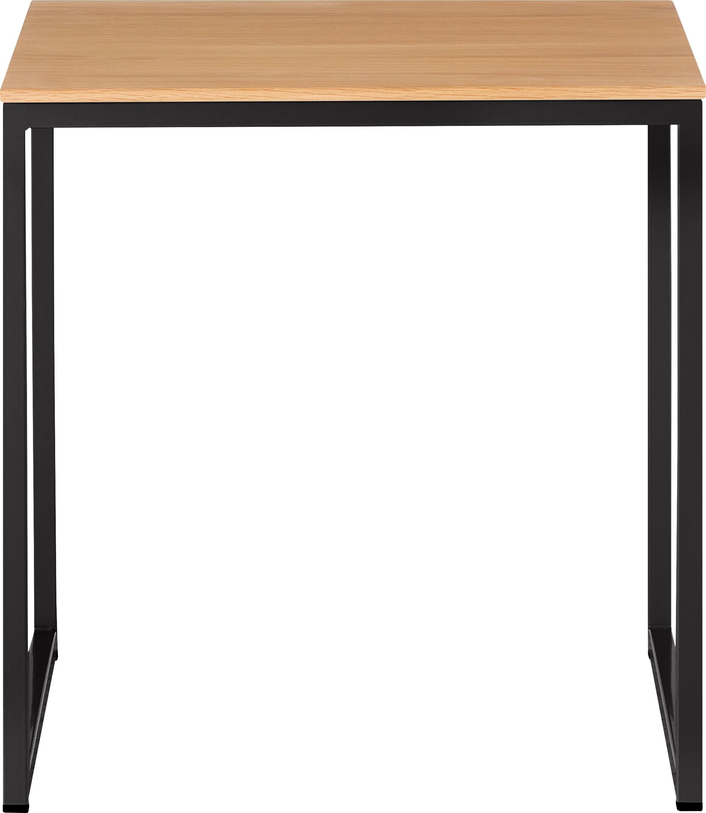 AVEA Beistelltisch - Eiche massiv / schwarz / B: 40.0 cm x T: 40.0 cm x H: 41.0 cm