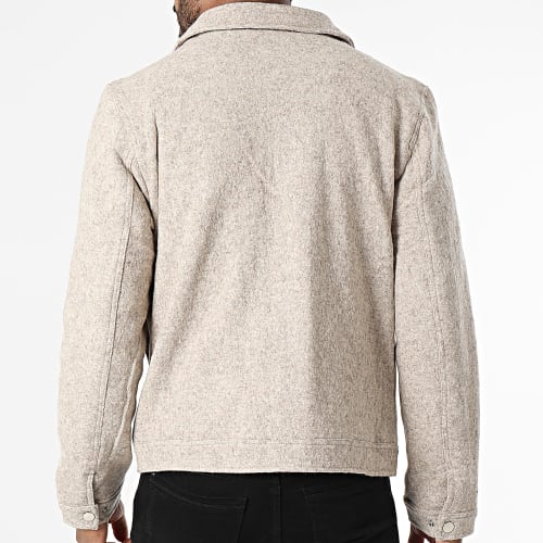 Veste Zippée Beige Chiné