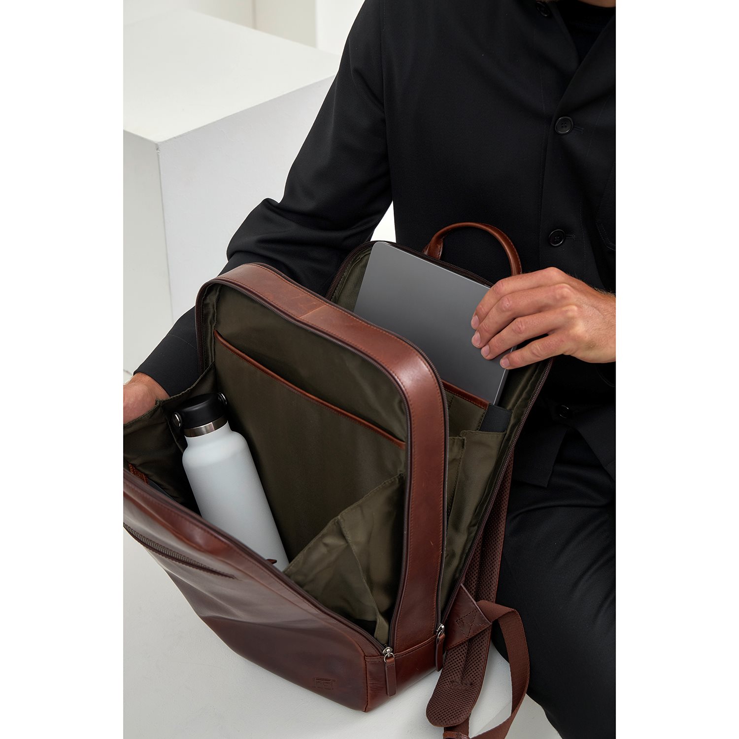 Jost Lund Daypack Backpack 2 Comp. brown