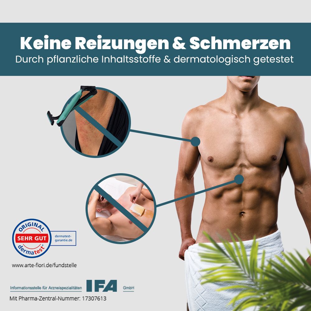 ARTE FIORI - Capillum AMOVE AthleticX 300g Weizen Enthaarungscreme Pulver für Körper & Intimbereich