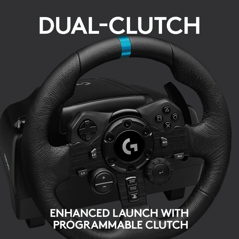 Logitech - G923 Racing Wheel and Pedals for PS5 - Bundle with F1 24 PS5