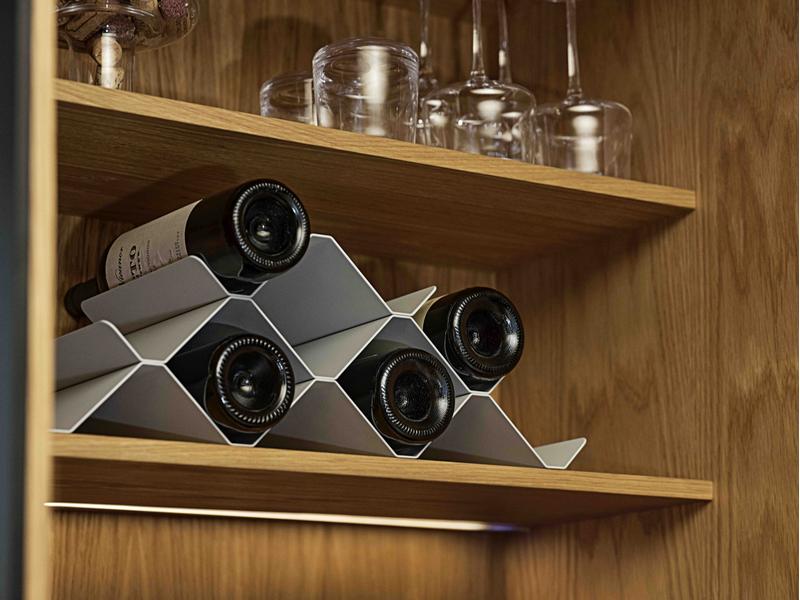 Zone Denmark Weinregal Rocks für 9 Flaschen, Grau Weinregal aus Metall