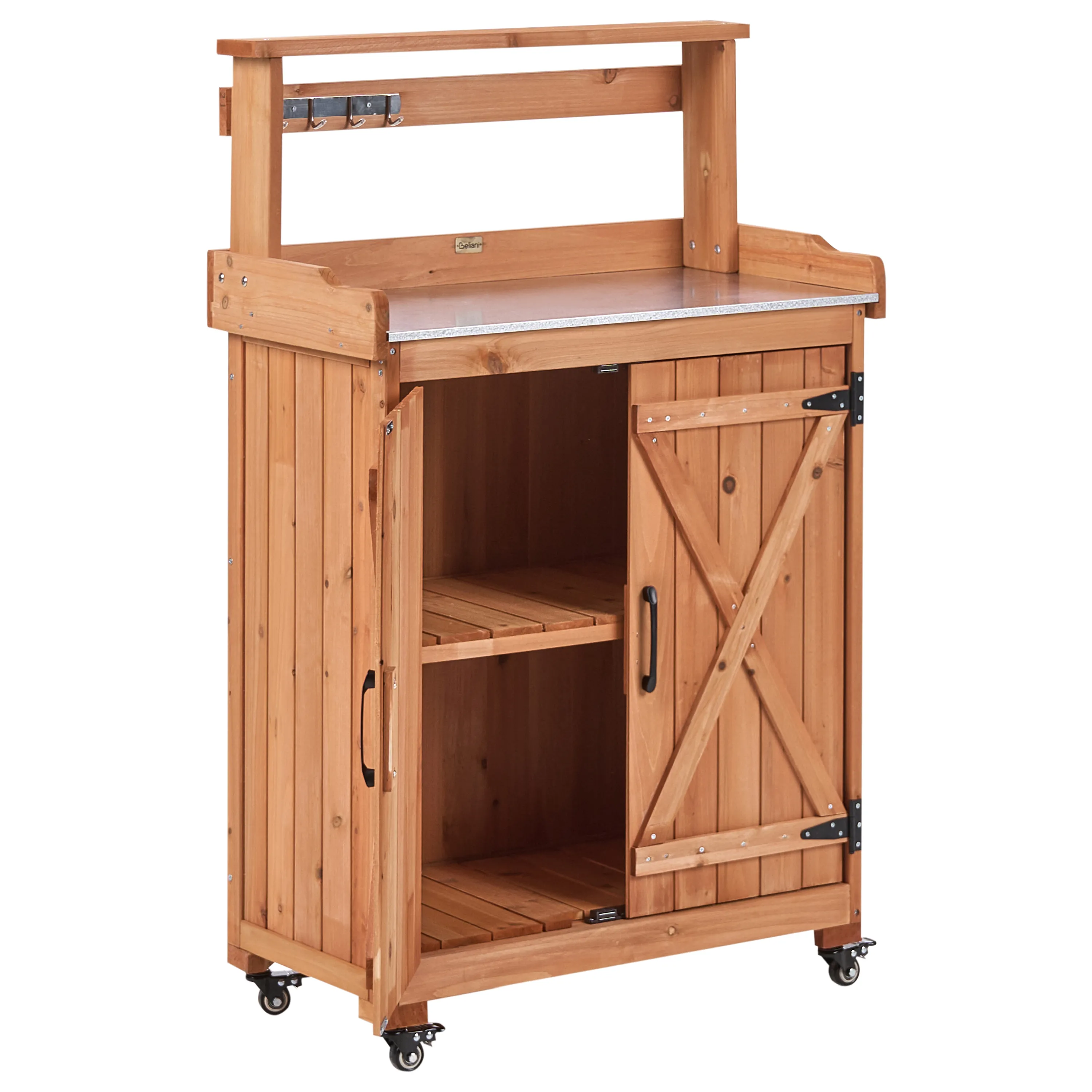 Oppottafel ALTOLIA Dennenhout 70 cm 40 cm Bruin