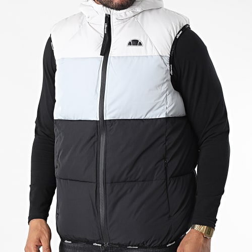 Doudoune Capuche Sans Manches Apice SLF12289 Noir Gris Clair
