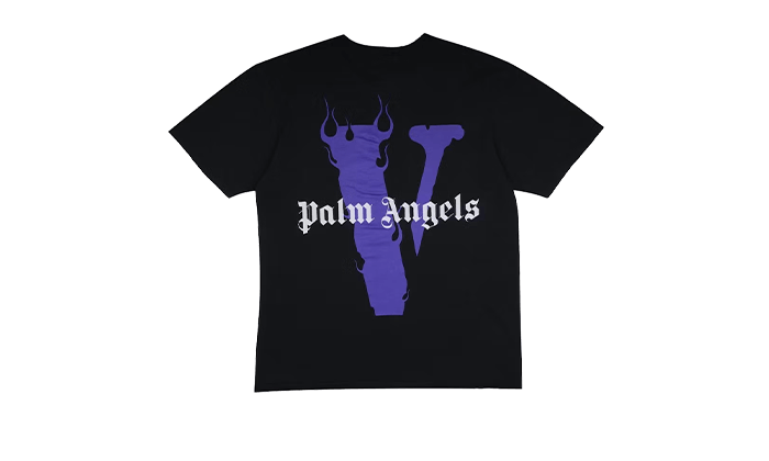 Vlone Palm Angels T-shirt Purple Black