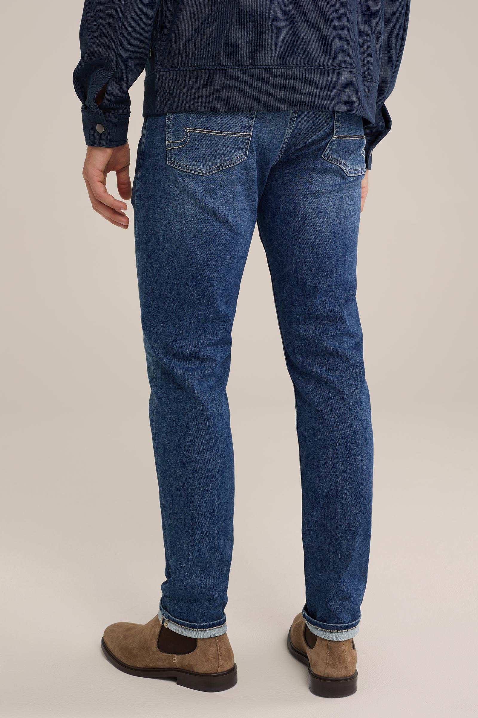 slim fit jeans van jog denim Blue Ridge Donkerblauw